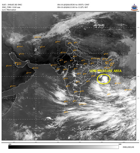 Low Pressure area over north Andaman Sea & adjoining east central Bay of Bengal