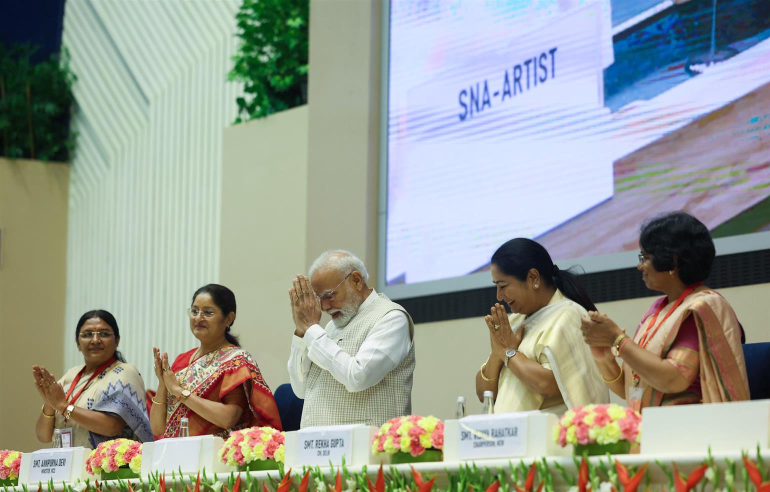 PM at the ‘Nari Shakti Vandan Sammelan’ at Vigyan Bhawan, in New Delhi 