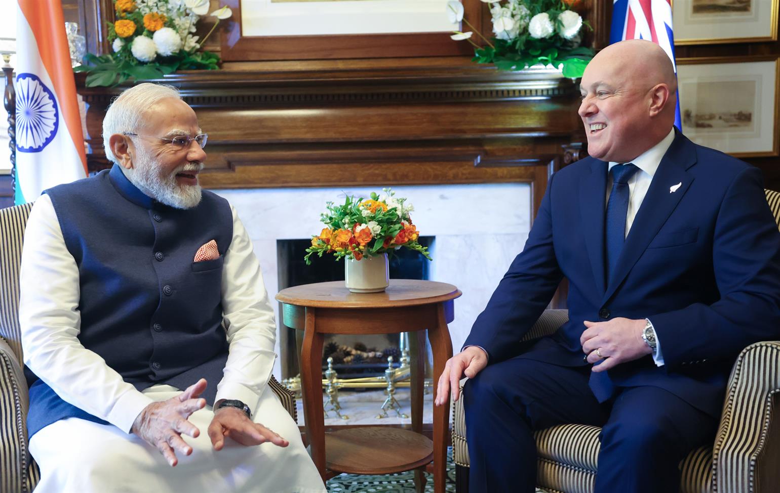 PM holds bilateral talks with the Prime Minister of New Zealand, Mr. Christopher Luxon at Auckland, in New Zealand. 