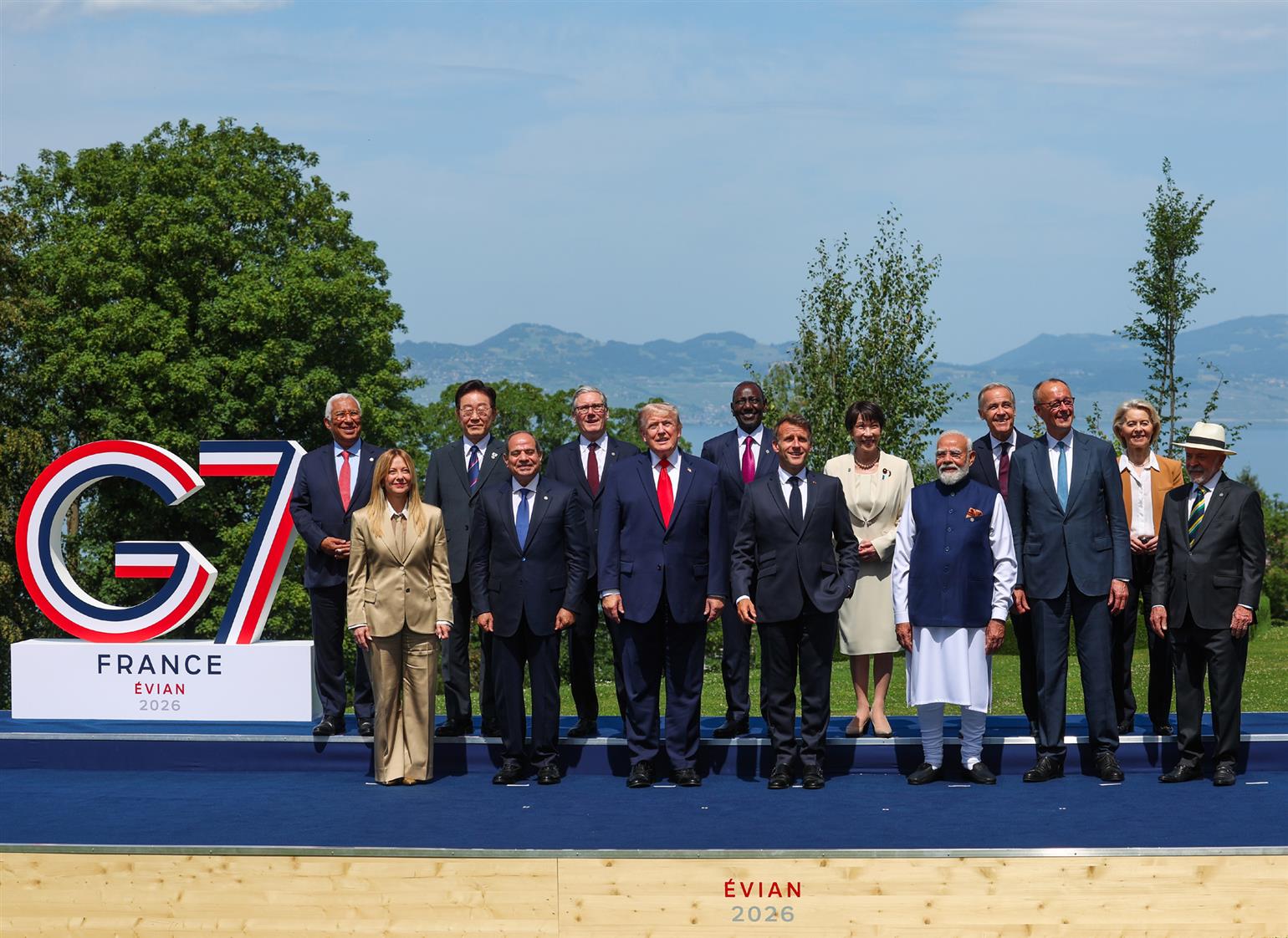 PM in a family photo with World leaders on the sidelines of the G7 Summit, in Evian, France. 