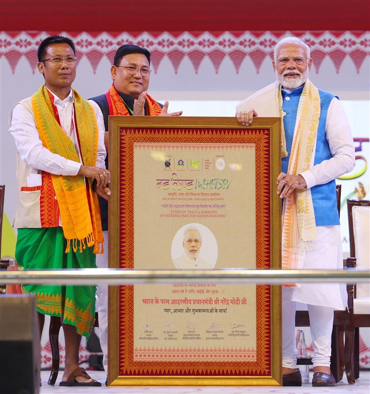 PM graced the inauguration of 1st ‘Bodoland Mohotsov’ at SAI Indira Gandhi Sports Complex, in New Delhi on November 15, 2024.