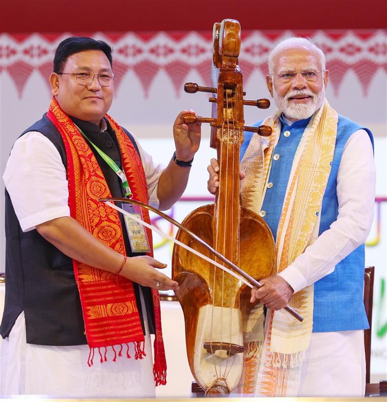 PM graced the inauguration of 1st ‘Bodoland Mohotsov’ at SAI Indira Gandhi Sports Complex, in New Delhi on November 15, 2024.