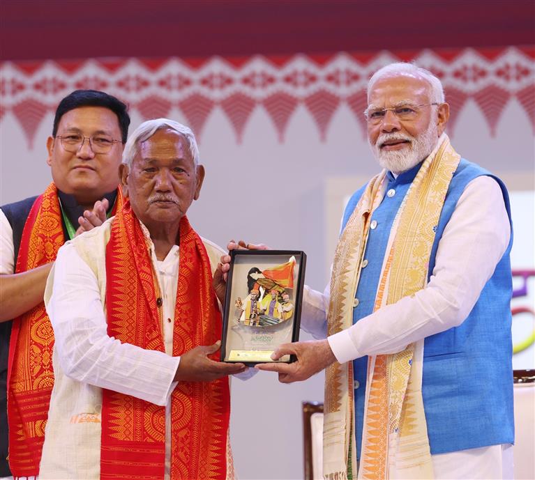 PM graced the inauguration of 1st ‘Bodoland Mohotsov’ at SAI Indira Gandhi Sports Complex, in New Delhi on November 15, 2024.