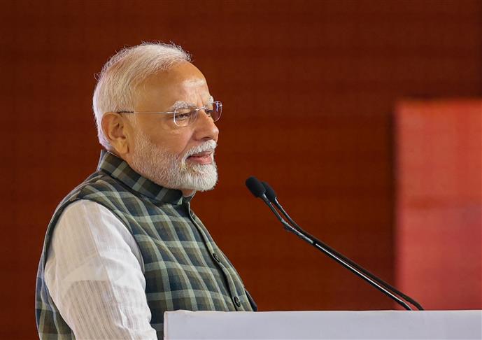 PM addressing the gathering during the Hindustan Times Leadership Summit 2024, in New Delhi on November 16, 2024.