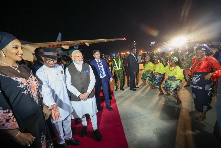 PM arrives in Nigeria on November 16, 2024.