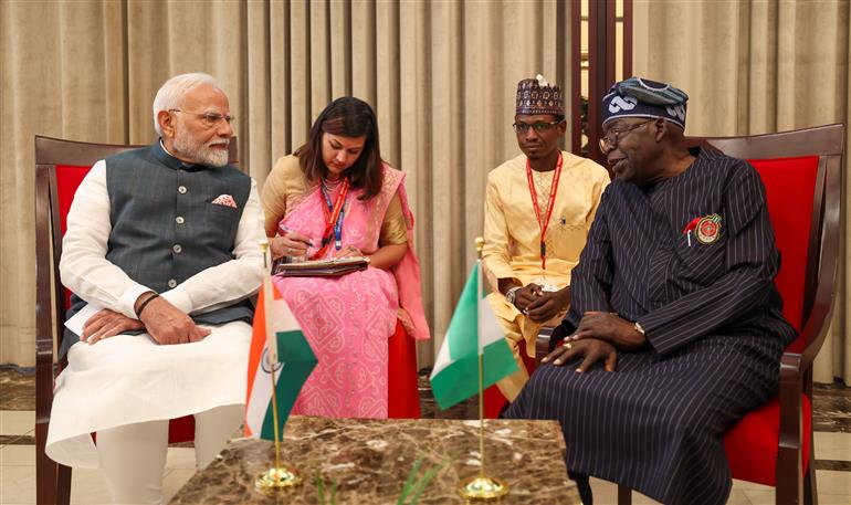 PM meeting with the President of Nigeria, Mr. Bola Ahmed Tinubu at the Presidential House in Abuja, Nigeria on November 17, 2024.