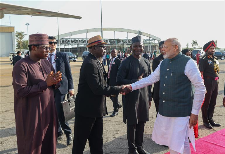 PM emplanes from Abuja, (Nigeria) for Rio de Janeiro, (Brazil) to attend the 19th G20 Summit on November 17, 2024.