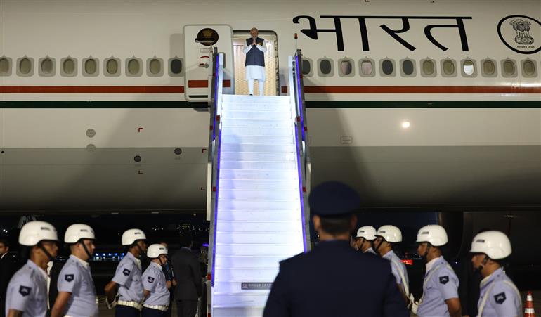 PM arrives in Rio de Janeiro, (Brazil) on November 17, 2024.