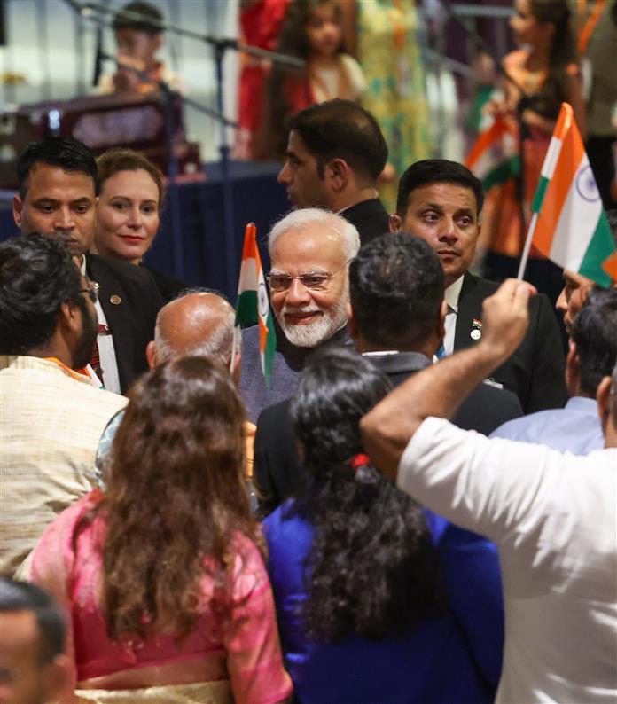 PM receives warm welcome by Indian Community at Rio de Janeiro, in Brazil on November 17, 2024.