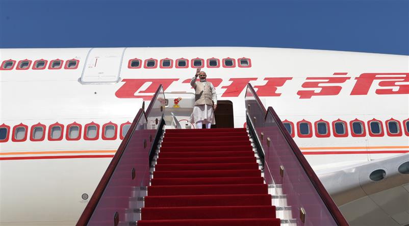 PM Narendra Modi Emplanes for United Arab Emirates After