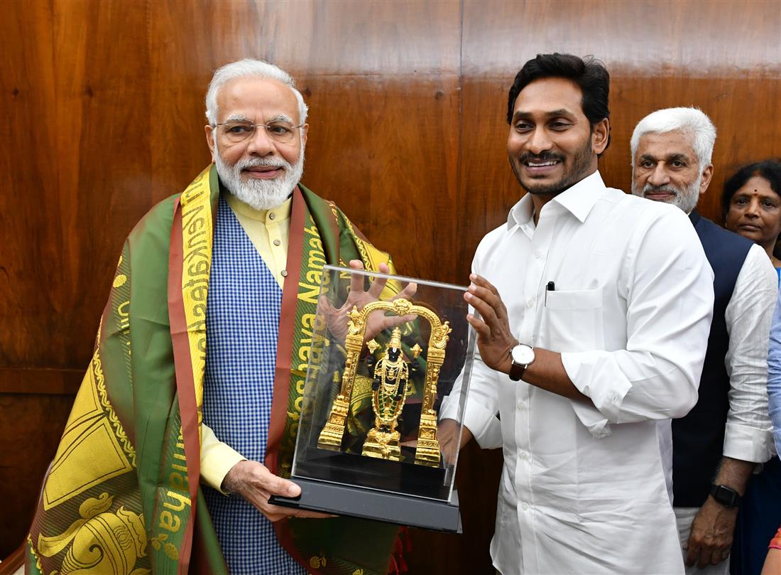 The Chief Minister of Andhra Pradesh, Shri Y.S. Jagan Mohan Reddy calling on the Prime Minister, Shri Narendra Modi, in New Delhi on August 06, 2019.