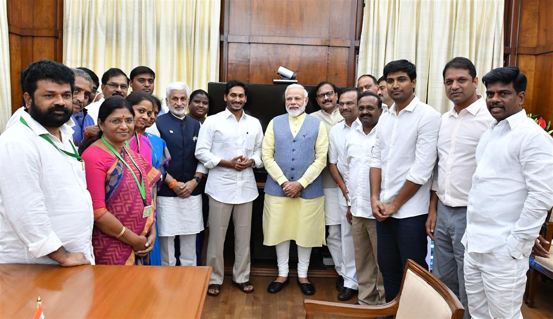 The Chief Minister of Andhra Pradesh, Shri Y.S. Jagan Mohan Reddy calling on the Prime Minister, Shri Narendra Modi, in New Delhi on August 06, 2019.