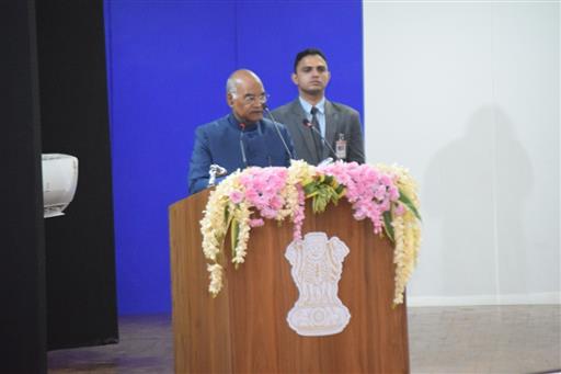 The President of India Sh. Ram Nath Kovind  addressing on the occasion of the Golden Jubilee celebrations of Mahatma Gandhi Institute of Medical Sciences (MGIMS), Wardha on 17 August 2019. 
