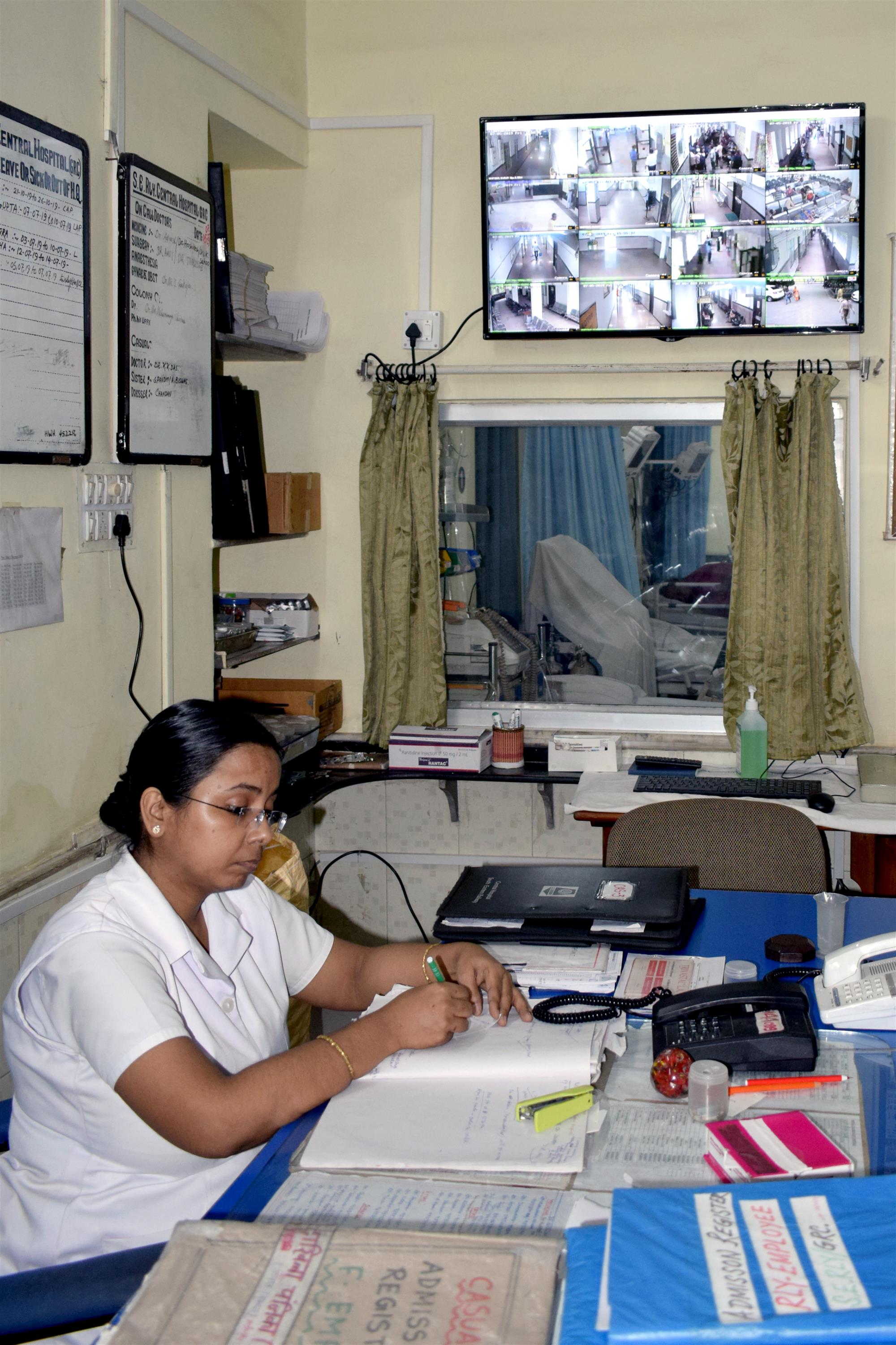 Sri P S Mishra, General Manager, S E Railway inaugurating Hospital Information Management System (HIMS) and CCTV at SER Central Hospital, Garden Reach on 05-7-2019.