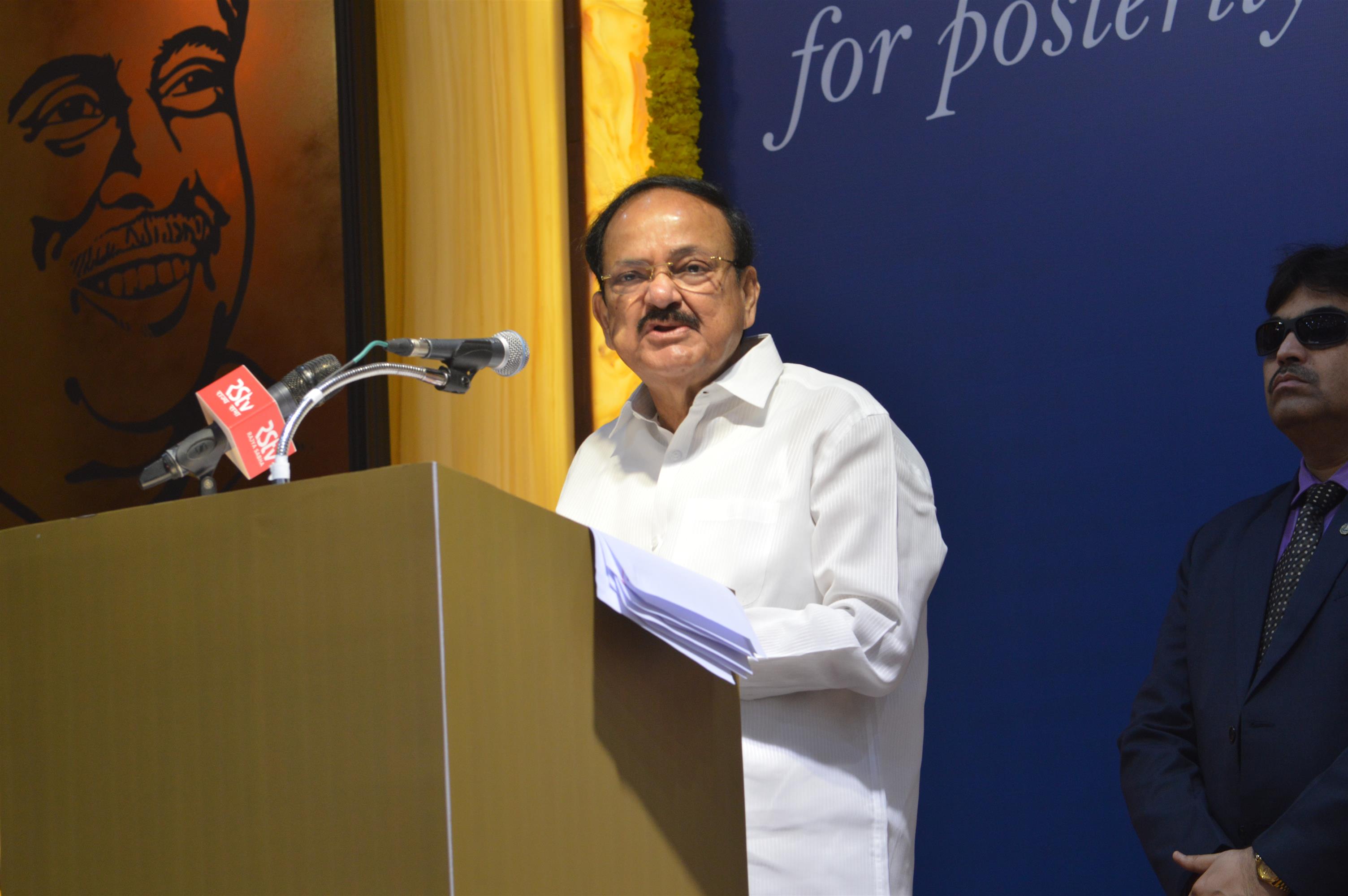 Vice President of India Shri. M. Venkaiah Naidu addressing the gathering at the book release function of Sri Ranganathasamy Temple, Srirangam: preserving antiquity for posterity in Chennai today.(13.07.2019).