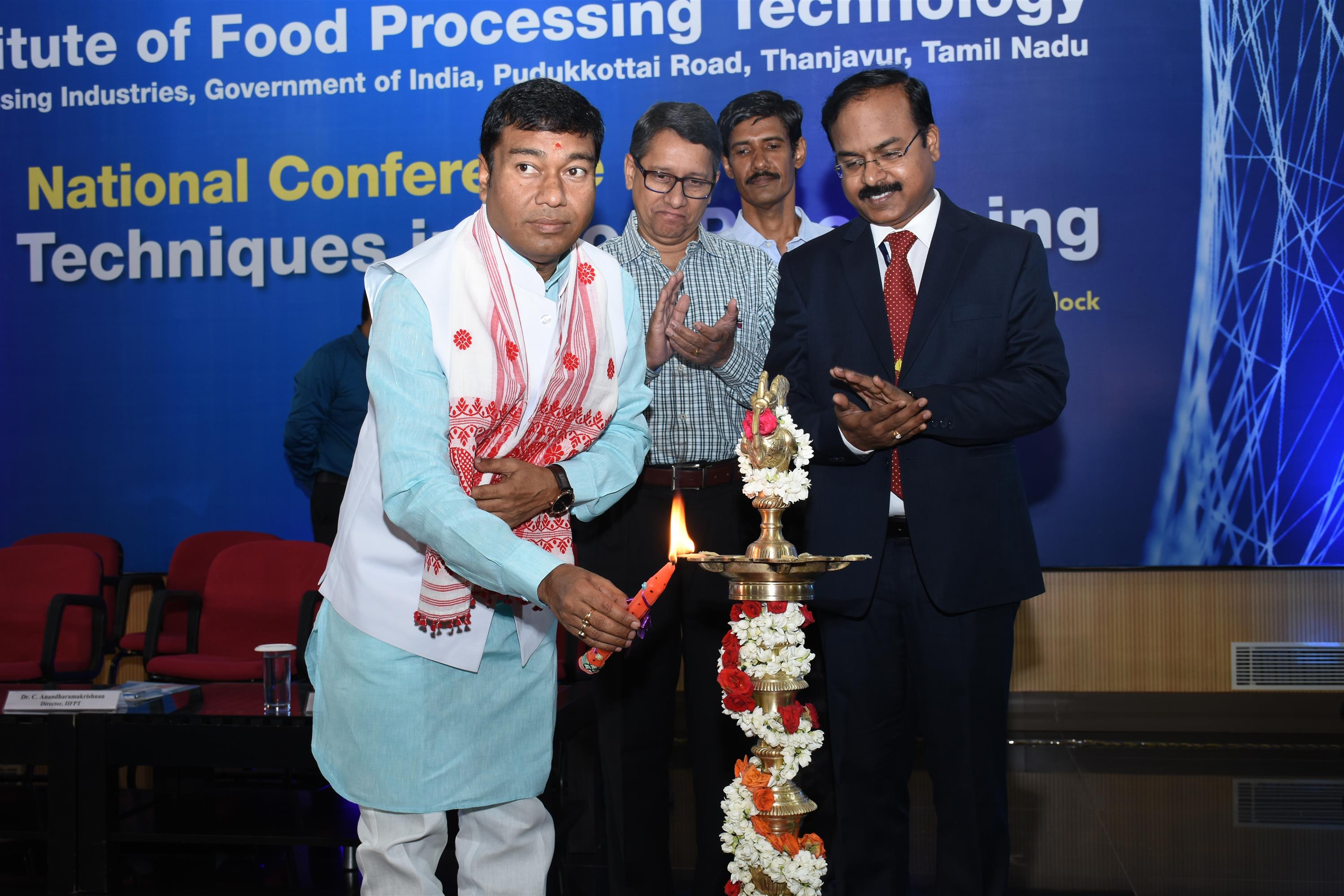 Shri Rameswar Teli, Union Minister of State for Food Processing Industries is inaugurating the National Conference on Emerging Techniques in Food Processing organized by the Indian Institute of Food Processing Technology (IIFPT) in Thanjavur today (28.06.2019). 