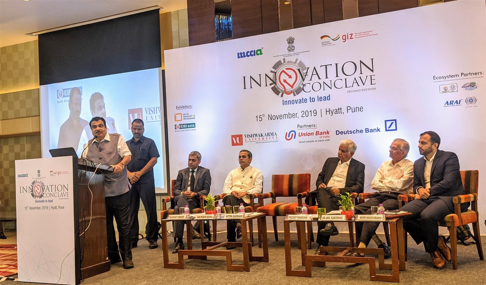 Union Minister of  Road Transport and Highways and MSME, Shri. Nitin Gadkari at Second MSME Innovation Conclave on 15th November 2019 in Pune
