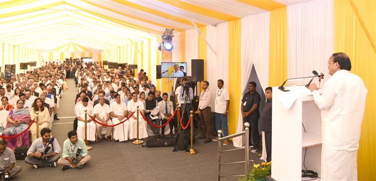 The Vice President, Shri M. Venkaiah Naidu addressing the gathering after inaugurating the MGM Healthcare Super Specialty Hospital, in Chennai on July 14, 2019.
