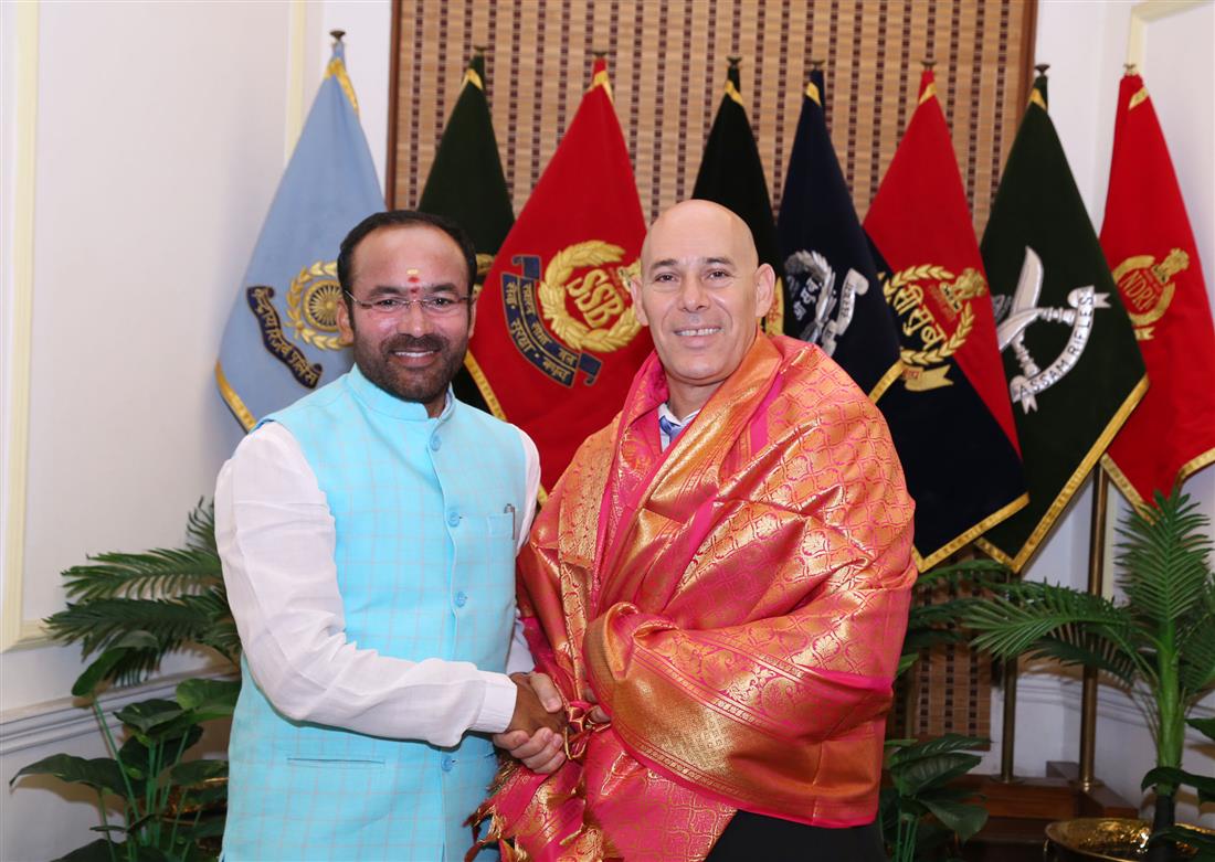 The Ambassador of Israel to India, Dr. Ron Malka calling on the Minister of State for Home Affairs, Shri G. Kishan Reddy, in New Delhi on July 19, 2019.