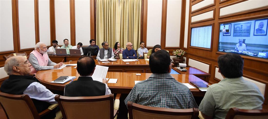 The Prime Minister, Shri Narendra Modi chairing thirtieth interaction through PRAGATI - the ICT-based, multi-modal platform for Pro-Active Governance and Timely Implementation, in New Delhi on July 31, 2019.