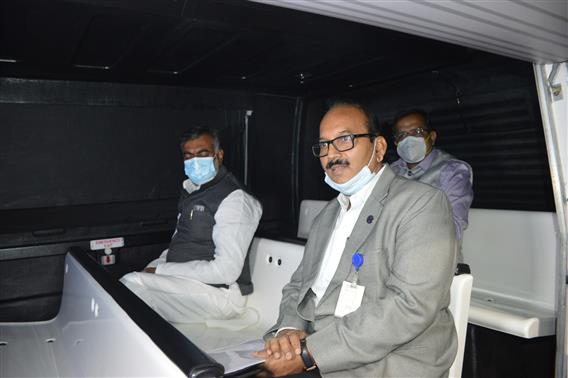 Shri Prahlad Singh Patel, Union Minister of State (I/C) for Tourism and Culture at Science City in Kolkata on December 19, 2020.