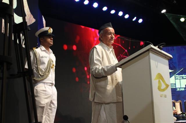 Governor of Maharashtra, Shri Bhagat Singh Koshyari addressing the audience, at the closing ceremony of 16th edition of Mumbai International Film Festival, in Mumbai, on February 3, 2020