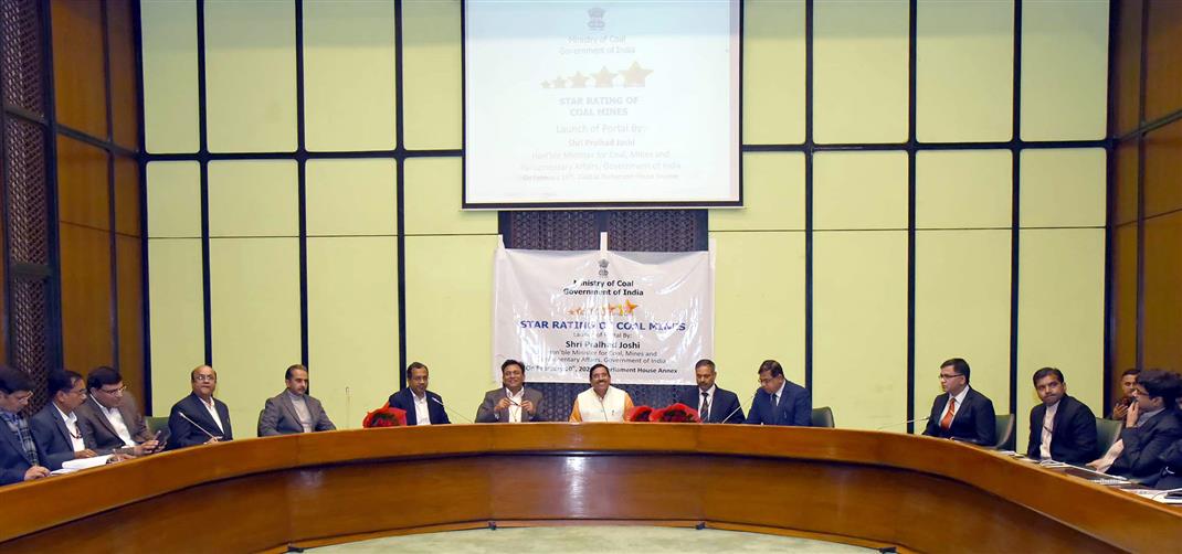 The Union Minister for Parliamentary Affairs, Coal and Mines, Shri Pralhad Joshi addressing at the launch of a star rating portal, in New Delhi on February 10, 2020.