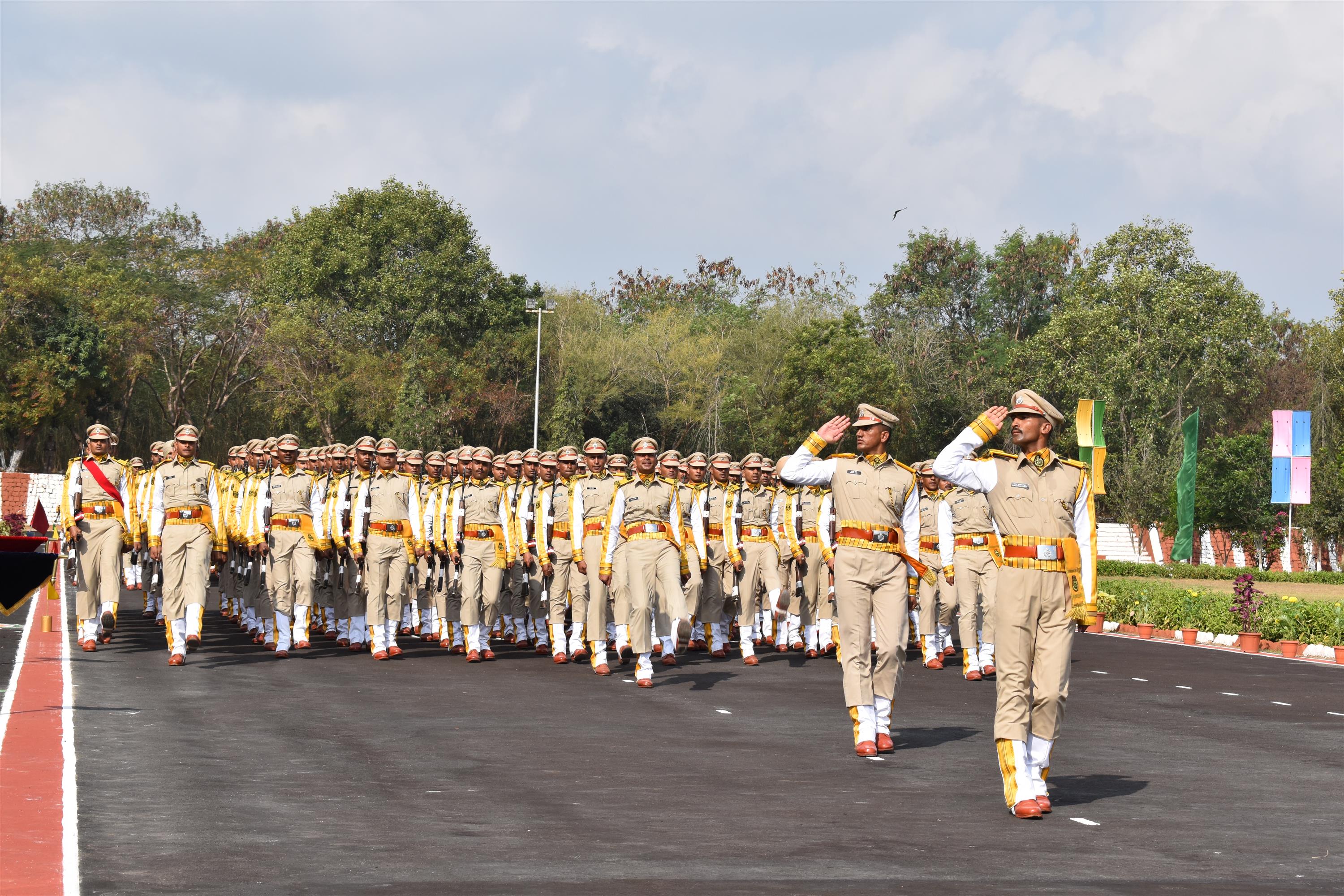 CISF personnel Parade at CISF RTC, Arakkonam in Tamilnadu on 22 February, 2020.