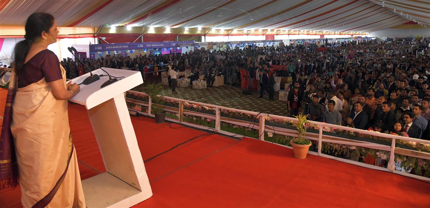 Union Minister of Finance & Corporate Affairs, Smt. Nirmala Sitharaman, addressing a meeting of Bankers at Assam Administrative Staff College Guwahati on 27th February 2020.

