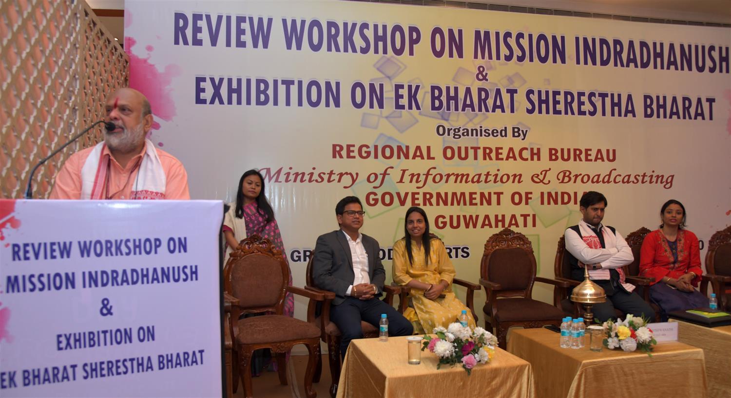 Shri L R Vishwanath, Director General, Ministry of Information & Broadcasting NEZ  delivering  speech  at   Review Workshop on Mission Indradhanush 2.0 organized by Regional Outreach Bureau, Government of India  Guwahati on 28th February 2020.