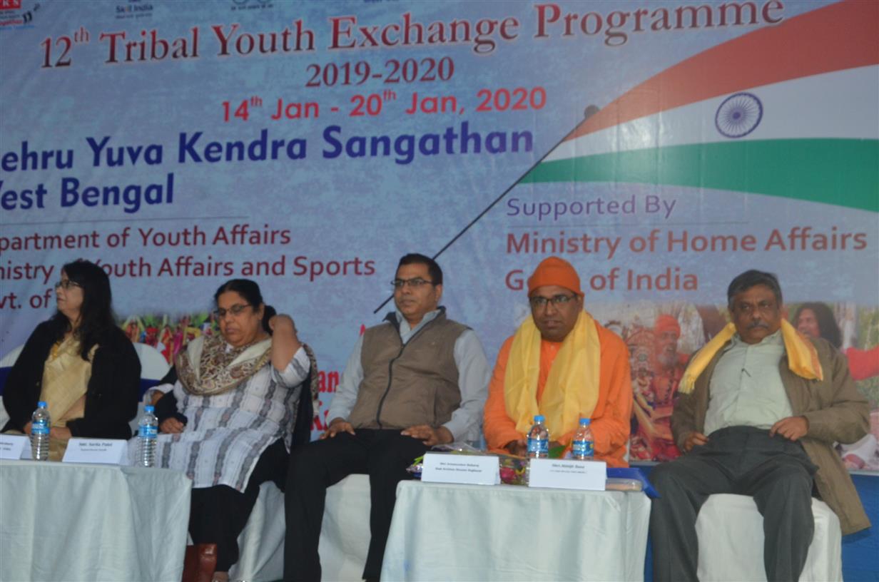 Opening ceremony of 12th Tribal Youth Exchange programme at Vivekananda Yuva Bharati Krirangan, Salt Lake. The programme was sponsored by the Ministry of Home Affairs, Government of India. 14th January 2020. 