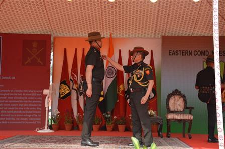 Eastern Army commander Lt Gen Anil Chauhan conferring awards to the personal distinguished by acts of individual gallantry and exceptional dedication to duty in Fort William in Kolkata on February, 18, 2021 