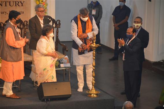 Union Minister of State for Culture and Tourism, Shri Prahlad Singh Patel inaugurating the International Conference on "Revisiting the Legacy of Netaji Subhas in 21st century" organized by the Union Ministry of Culture and National Library in Kolkata on January, 23,2021.