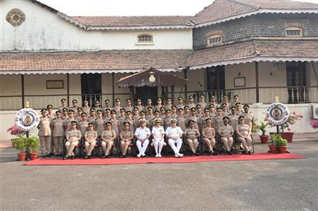 A group photo of the newly commissioned nursing officers with the Chief Guest Surgeon Rear Admiral Arti Sarin, Commanding Officer INHS Asvini and other staff