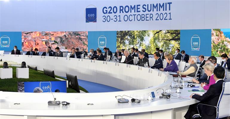 प्रधानमंत्री श्री नरेंद्र मोदी ने 31 अक्टूबर, 2021 को रोम, इटली में जी20 शिखर सम्मेलन के इतर आपूर्ति श्रृंखला लचीलापन (Supply Chain Resilience) पर आयोजित वैश्विक शिखर सम्मेलन में शिरकत की।:Prime Minister