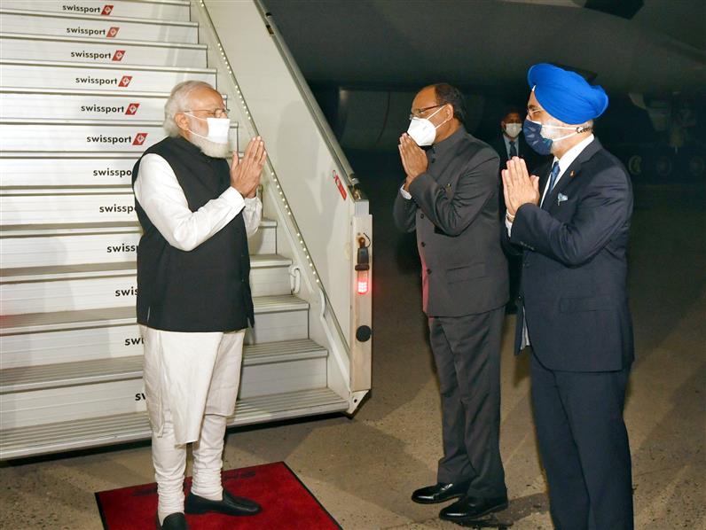 प्रधानमंत्री श्री नरेन्द्र मोदी 24 सितंबर, 2021 को न्यूयॉर्क पहुंचे।:Prime Minister