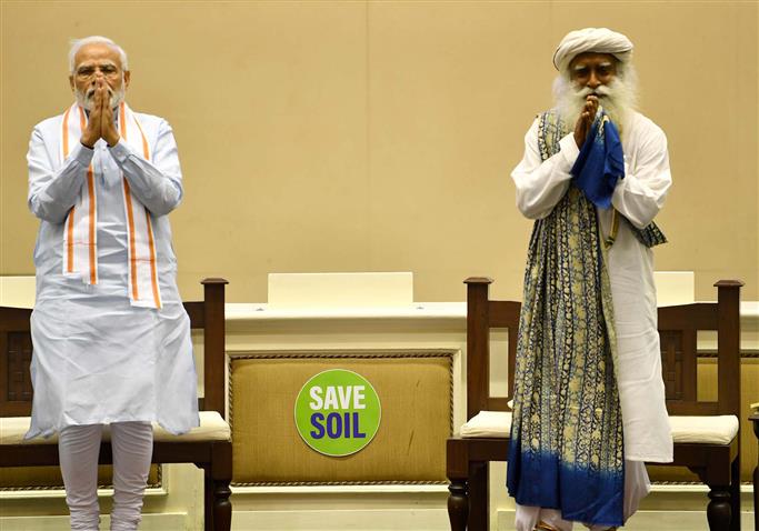 PM at the ‘Save Soil’ programme organised by Isha Foundation, in New Delhi on June 05, 2022.