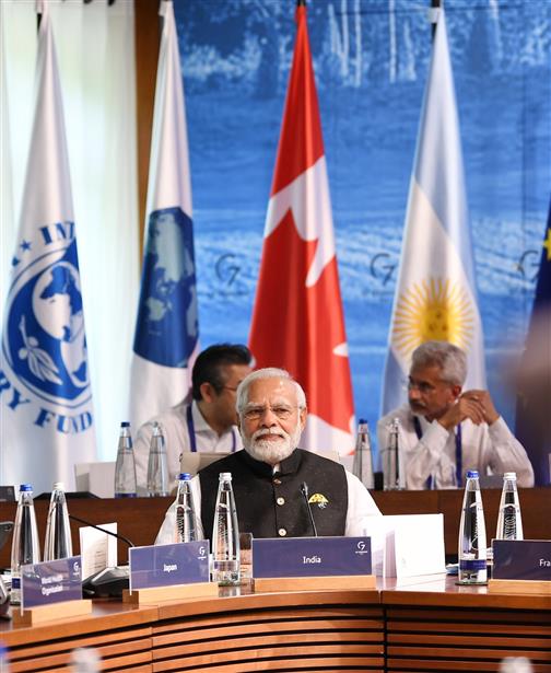 PM at the Plenary session on climate, energy & health -G7 Summit, in Germany on June 27, 2022.