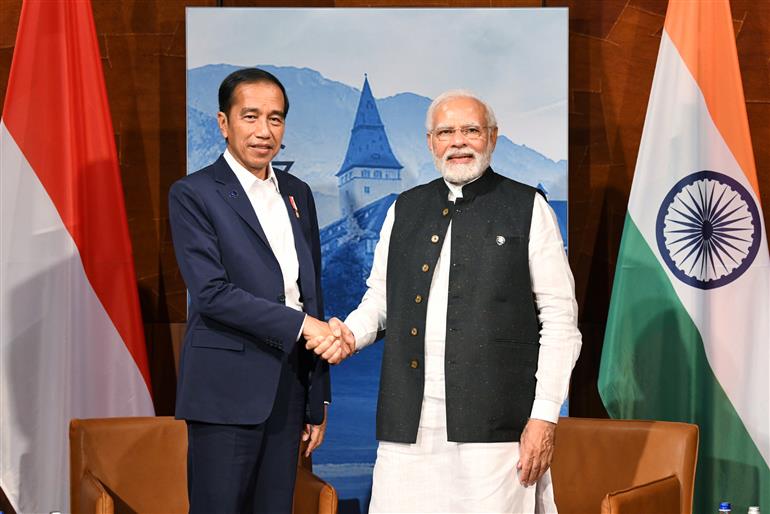 PM meeting with the President of the Republic of Indonesia, Mr. Joko Widodo on the sidelines of G-7 Summit, in Germany on June 27, 2022.