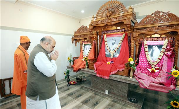 The Union Minister for Home Affairs and Cooperation, Shri Amit Shah attends the Golden Jubilee Celebrations of Ramakrishna Mission at Narottam Nagar, in Tirap District, Arunachal Pradesh on May 21, 2022.