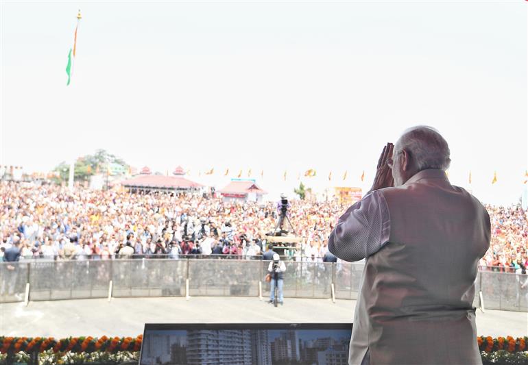 PM at the ‘Garib Kalyan Sammelan’ in Shimla, Himachal Pradesh on May 31, 2022.