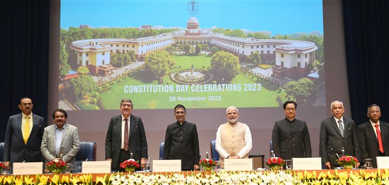 PM at the Constitution Day celebrations in the Supreme Court, in New Delhi on November 26, 2022.