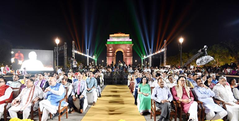 PM addressing the gathering at the inauguration of the ‘Kartavya Path’, in New Delhi on September 08, 2022.