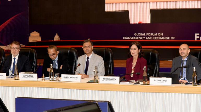 The Revenue Secretary, Ministry of Finance, Shri Sanjay Malhotra co-chaired the 4th High Level meeting of the Asia Initiative of the Global Forum at Chanakyapuri, in New Delhi on April 27, 2023.