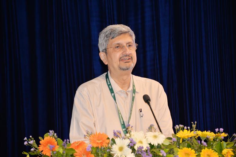 The Secretary, Department of Defence (R&D) & Chairman, DRDO, Dr. Samir V Kamat addressing at the two-day National Conference on Condition Monitoring (NCCM 2023) organised by DRDO, in Visakhapatnam on April 27, 2023.