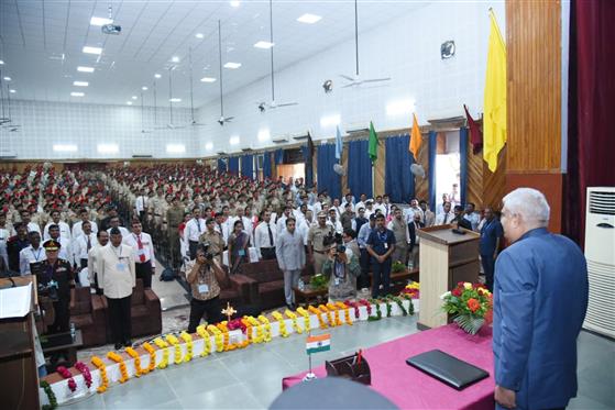 The Vice President, Shri Jagdeep Dhankhar at Sainik School, Chittorgarh, in Rajasthan on August 22, 2023.