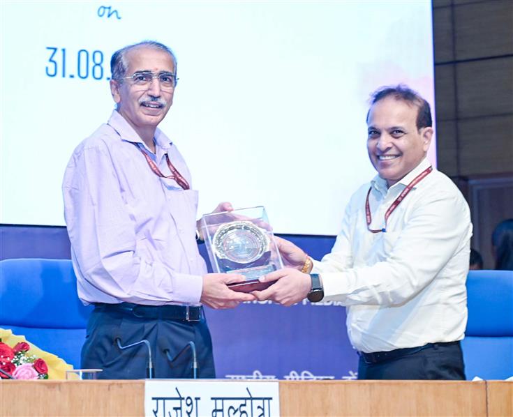 The Principal Director General, Sh. Rajesh Malhotra at the Celebration of his Remarkable Journey Superannuation in PIB at National Media Centre, in New Delhi on August 31, 2023.