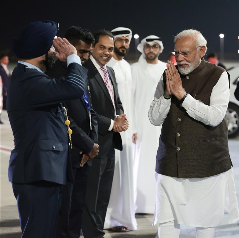 PM departs from Dubai for New Delhi on December 01, 2023.
