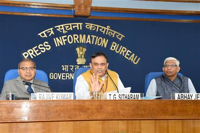 The Chairman AICTE, Prof. T. G. Sitharam addressing at the launch of approval process handbook at Shastri Bhawan, in New Delhi on December 06, 2023.