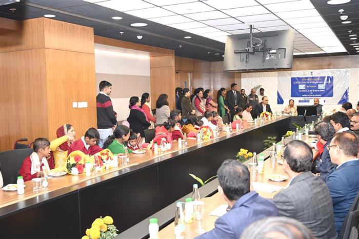 The Union Minister for Social Justice and Empowerment, Dr. Virendra Kumar chairs a meeting on Unique Disability ID (UDID) card, in New Delhi on December 11, 2023.